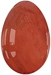 Undrilled Yoni Eggs Natural Real Jade Massage Egg for Women Kegel Exercise Feminine Hygiene Massage Balls,Red Jasper,M-4x2.5cm