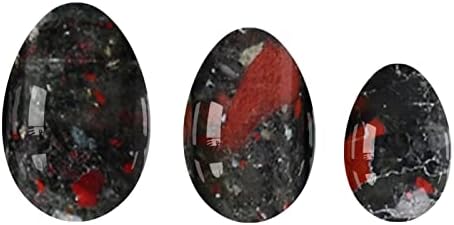 Undrilled Rose Quartz Yoni Egg Set Jade Eggs Obsidian Kegel Exercise Ball Yoni Eggs Exerciser,Blooded Stone