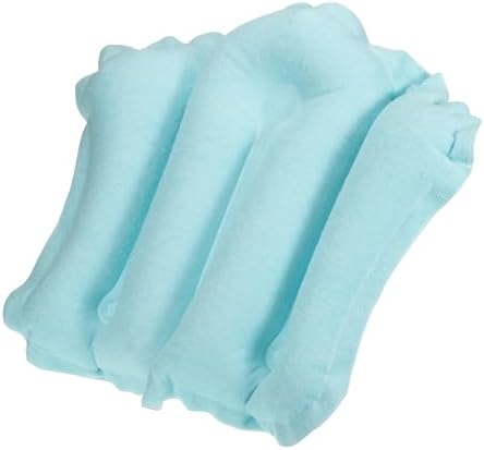 PATIKIL Inflatable Bath Pillow with Suction Cups, Terry Cloth Covered Shell Shape Bath Pillow Neck Support for Bathtub Hot Tub, Blue