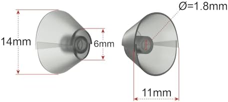 Hearing aid Tulip Domes for Resound Sure fit Standard Receiver BTE Hearing Amplifier Replacement Semi Open Earbuds with Carry Case (10pcs Pack)