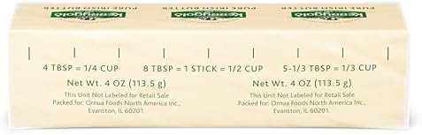 Kerrygold Pure Irish Butter, 2 Sticks, Salted, RBST Free, Gras-Fed, 8 Ounces (Pack of 20)