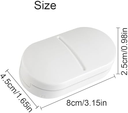 1 Pack Pill Cutter Travel Portable Tablet Cutter with Blade and Storage Compartment,Pill Box Organiser, Small or Large Pills Cut in Half Quarter for Pills Tablets (White)