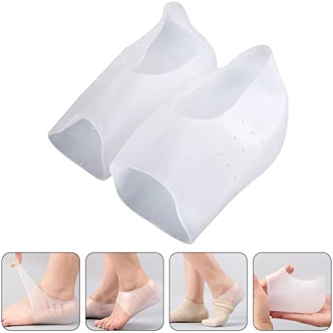 Beaupretty Invisible Height Increase Insole Silicone Shoe Lift Socks Heel Pads Cushions Elevator Insert for Men Women 3. 5CM High Heel Pads