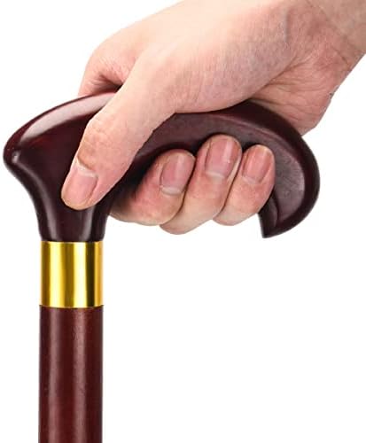 Wooden Walking Canes with Rubber Tip,Natural Wood Walking Stick,Solid Wood Cane for Seniors,Balancing Lightweight Cane,Comfortable T Handles (Size : 85cm/33in)