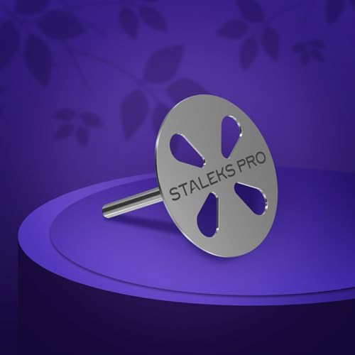 Staleks Pro PODODISC L Expert Pedicure Disc with 5 Disposable Files – 25 mm Diameter – 180 Grit – Stainless Steel – for Hardware Pedicure