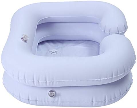 Tookie Inflatable Hair Washing Basin, Inflatable Shampoo Basin for Bedside, Portable Shampoo Bowl for Elderly, Disabled, Pregnant, Injured, Bedridden, Handicapped, Wash Hair in Bed(White)