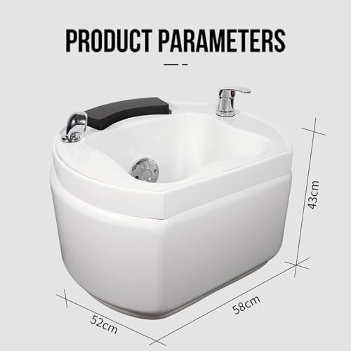 Acrylic Pedicure Footbath, 23L Colorful Lamp Massage Spa with PU Foot Pad, Hot&Cold Adjustment Bathtub, Foot Surfing Massage Basin for Spa, Home