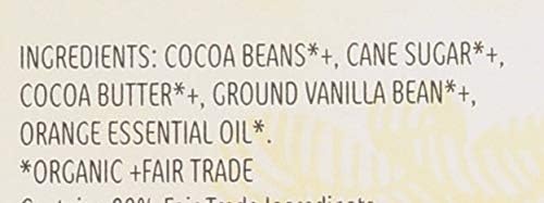 Theo Orange Organic Dark Chocolate Bar, 70% Cacao, 1 Bar | Vegan, Fair Trade