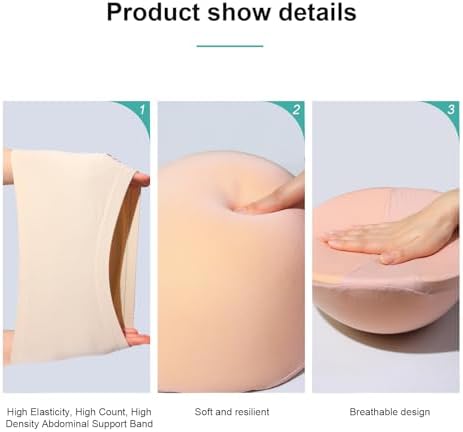 Fake Pregnancy Belly, Fake Pregnant Belly Memory Foam Artificial Baby Bump Costume for Tv Props Big Santa Belly Party