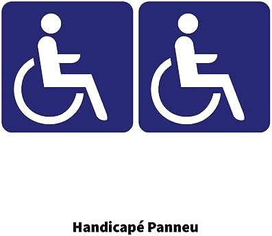Waterproof UV Protection Vinyl Sticker – Laminated Laminated Signage Adhesive Sticker – Water and UV Resistant – Disabled Wheelchair Panel – 10 x 10 cm (Pack of 2)