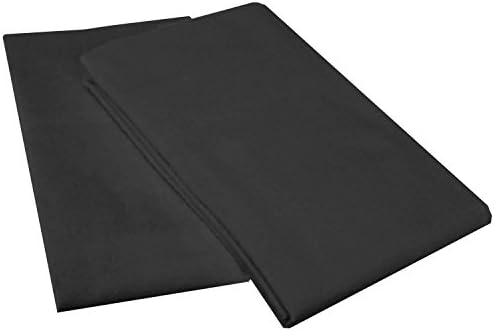 Extra Soft Jersey Knit Pillow Cases, Standard Size with Hidden Zipper, Soft Than Cotton, Pack of 2, Black
