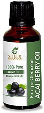 ACAI Berry Oil 100% Pure Undiluted Natural Uncut Therapeutic Grade Cold Pressed Carrier Oils for Skin, Hair and Aromatherapy 1000ML