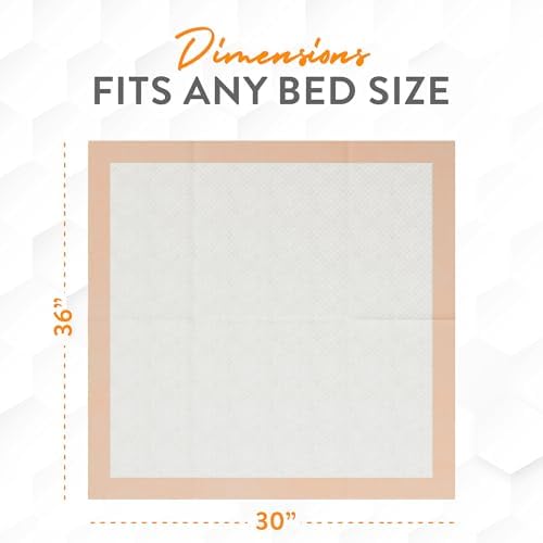 Inspire XL Super Absorbent Bed Pads for Chronic Incontinence 30 x 36 Ultra Thick 100 Grams | Bed Pads Disposable Adult Elderly Care | Chucks Disposable Underpads for Incontinence (50 Count)