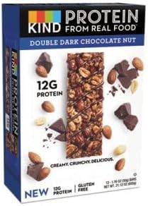 Kind Double Dark Chocolate Protein Bar, Non GMO, Gluten Free, 1.76 Ounces (Pack of 12)