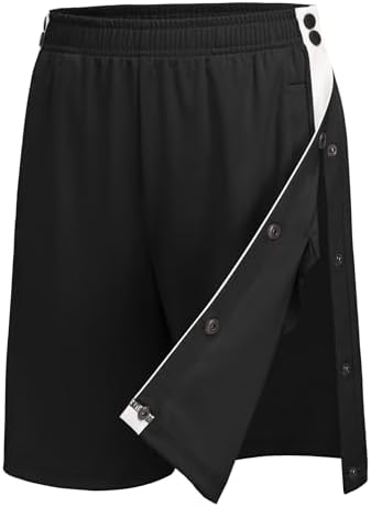 Deyeek Women's Tear Away Shorts Side Split Snap Open Recovery Post Surgery Breakaway Pants with Pockets