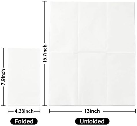 Vplus 400 Pack Premium Quality Guest Towels Disposable Dinner Napkins Soft, Absorbent, Party Napkins for Dinners or Catering Events,and Everyday Use (White, 400)