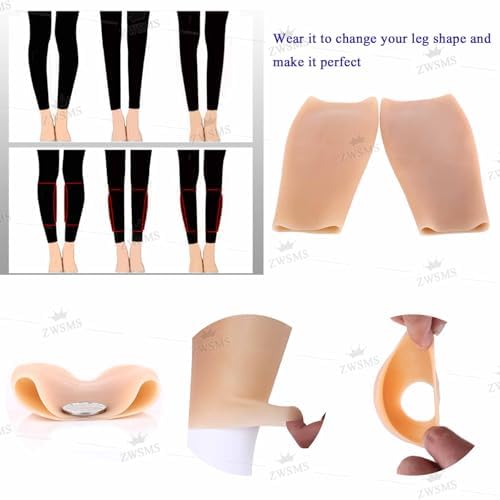 Silicone Fake Calf Pads Realistic Calf Leg Enhancer Arms Sleeve for Crooked Or Thin Legs Arms Scar Cover