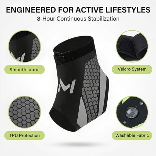 Ankle Brace 2 Pack, Adjustable Lace-Up Ankle Support with Stabilizing Straps, Breathable Compression Ankle Stabilizer for Running, Basketball, Sports & Daily Wear for Men & Women (Gray)