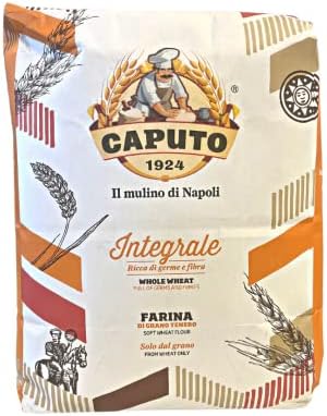 Antimo Caputo Integrale Whole Wheat Flour 11 LB Bag - Naturally contains Wheat Bran & Germ, From Italy