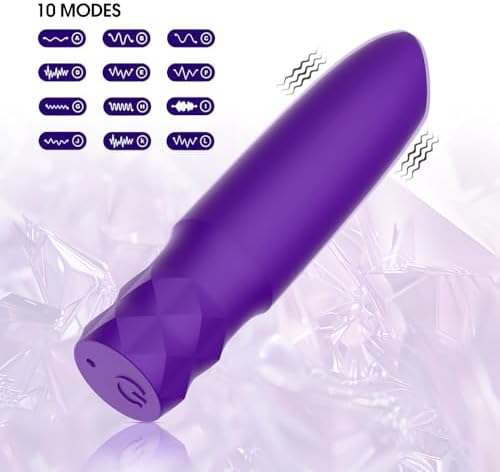 Waterproof 10 Modes Quiet Powerful Handheld Electric Bullet Tool,Bullet Massage Rod Travel Portable Silicone Massage Ball for Women,Pleasure Handheld Personal Bullet Tool for Quick Relaxation P3306
