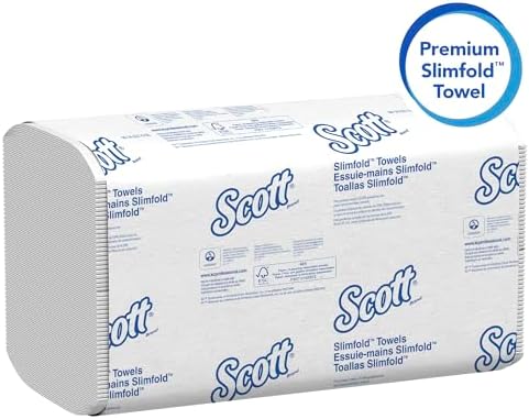 Scott Professional Pro Slimfold Folded Paper Towels, Bulk (04442), Absorbency Pockets, White, for Compatible Kimberly-Clark Professional Dispensers (24 Packs of 90 Sheets, 2,160 Sheet Total)