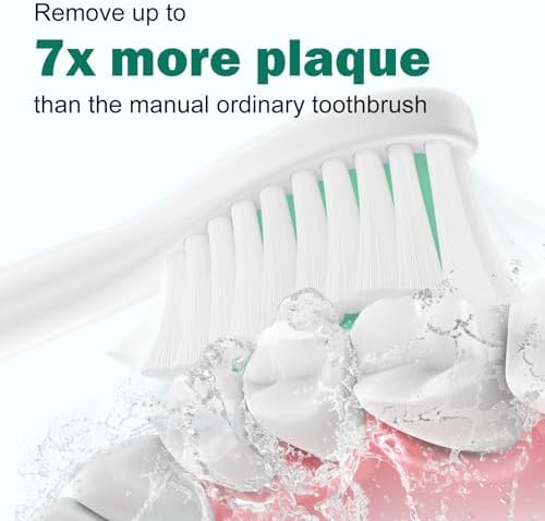 Replacement Toothbrush Heads for Philips Sonicare E-Series/Essence/Xtreme/Elite and Other Screw-on Models, 4 Pack, Dupont Bristles for Effective Cleaning