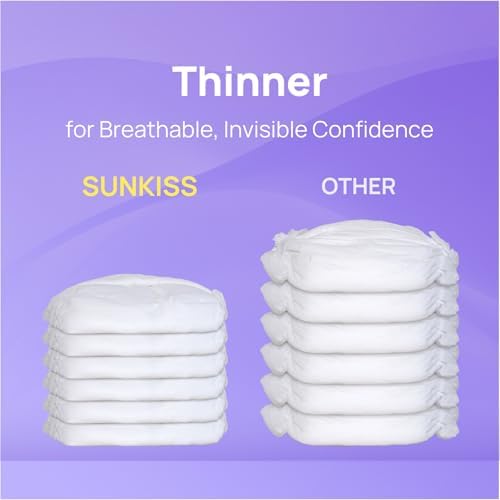 SUNKISS Ultra Thin Incontinence Underwear for Women, High Absorbency & Super Soft Postpartum Diapers, Disposable Adult Pull Ups, Unscented, Large/XLarge, 20 Count
