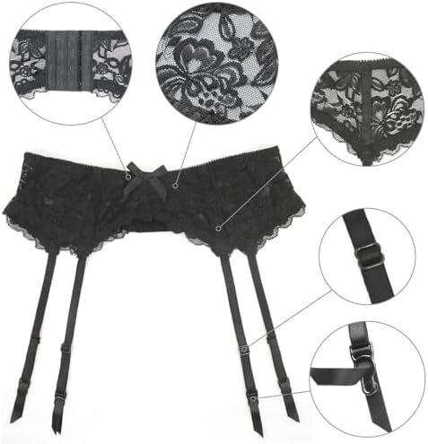GARGALA Lace Garter Belt for Thigh High Stockings Sock Suspender Women