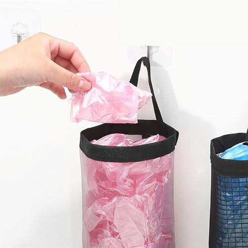 Tyenaza Plastic Bag Holder, Trash Bag Holder, Grocery Bag Organizer Multifunctional Hanging Large Grocery Bag Storage Dispenser for Home Kitchen