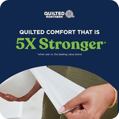 Quilted Northern Ultra Soft & Strong Toilet Paper, 32 Mega Rolls = 128 Regular Rolls, 5X Stronger*, Premium Soft Toilet Tissue