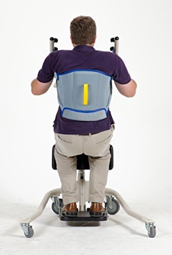 Patient Aid Comfort Padded Sit-Stand Sling (PASA3) with Back Support & Assist Straps for 250-400 lb Patient Transfers - Transfer Sling Works with Most Lifts