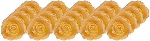 Culpitt LUSTRE GOLD 38mm M Edible Sugar Soft Roses Wedding Cup Cake Decoration