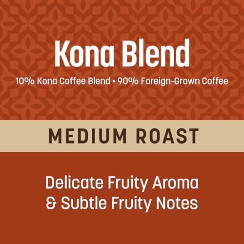 Don Francisco's Kona Blend Whole Bean Coffee, Medium Roast – 100% Arabica Coffee, 18 oz Bag