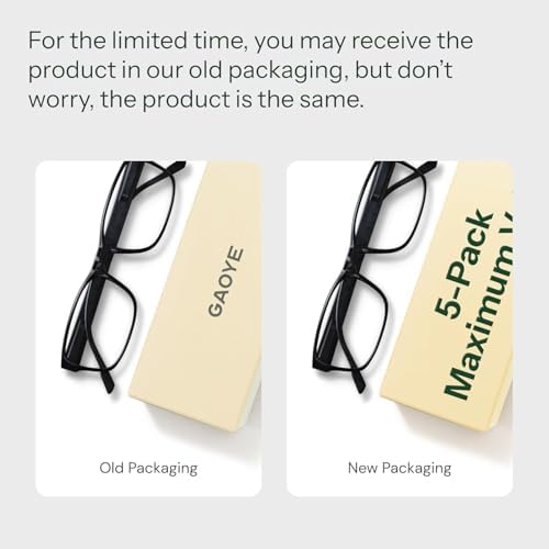 Gaoye 3.5 Professional Reading Glasses for All Day - Computer Readers with Blue Light Protection - Value Pack