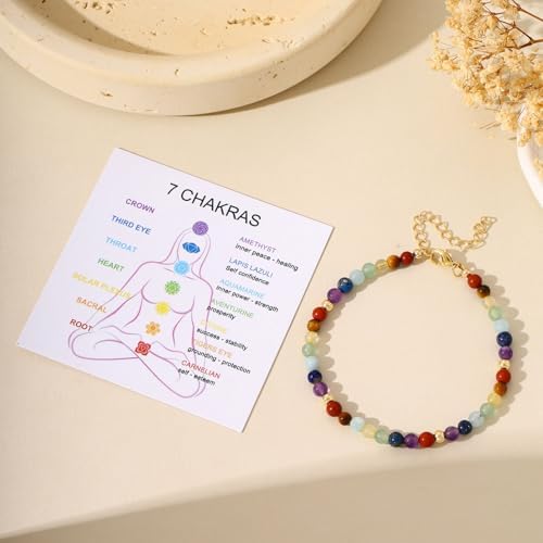 Triple Threat Protection Anxiety Relief Gifts for Women,Natural Healing Crystal Bracelet Evil Eye Jewelry for Her Friends