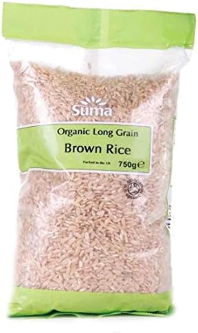 Suma Organic Long Grain Brown Rice 750 g (Pack of 6)