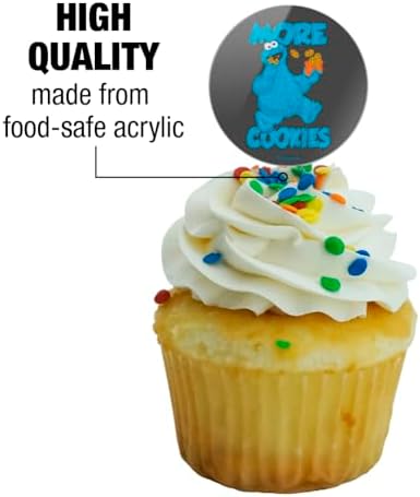 Sesame Street Cookie Monster More Cookies Cupcake Picks Toppers Decoration Set of 6