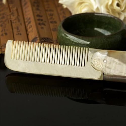 2Pcs Brown Yak Horn Comb Foldable Yak Horn Comb Pockets Clip Moustache Beard Styling Tool Portable Hairdressing Hair Hair Care Tools, Hair Brushes, Styling Tools and Appliances