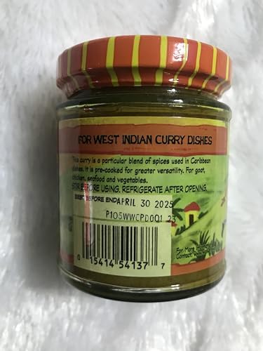 Walkerswood Spicy West Indian Curry Paste (Single Bottle 6.7oz) Product of Jamaica