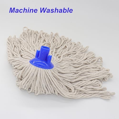 EaseYourDay Cotton String Screw on Mop Replacement Head Compatible with All Standard US Threading Pole (Acme 3/4 inch Thread) - 2 PCS