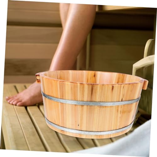 Sturdy Wood Foot Bath Bucket Foot Soak Tub Washing Bucket Home Outdoor Use