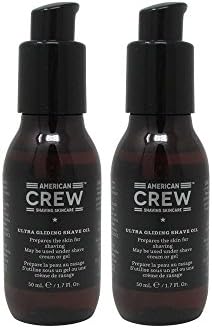 Bundle 2 Items : AMERICAN CREW Ultra Gliding Shave Oil, 1.7 Oz (Pack of 2)
