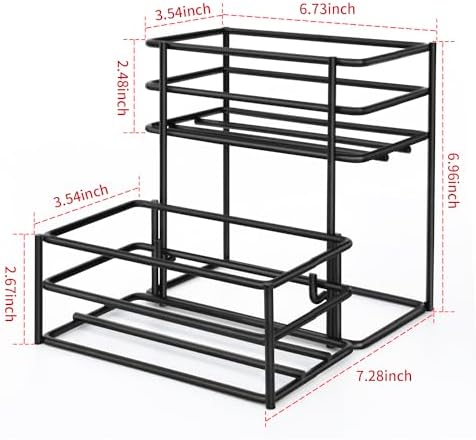 MCSAPIL Coffee Syrup Rack (4 Bottle Capacity),Coffee Syrup Organizer for Coffee Bar,Kitchen.Small Wine Rack for Bar,Family,Storage for Syrup, Wine, Dressing