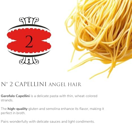 Garofalo – Premium Durum Wheat Semolina Capellini, Angel Hair Pasta, Italian Made, Bronze-Drawn, Al-Dente, One-Ingredient Pasta (4 pack)