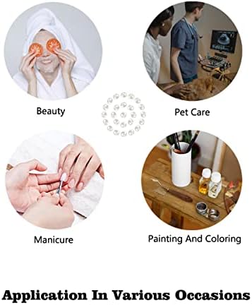 Large Disposable Nitrile Finger Cots, Non-allergenic No Powder Finger Protectors, Suitable for Beauty, Manicure, Massage,Electronic Repair 100 pcs(White)