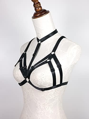 Punk Harness Bra, Gothic Clothes for Women and Girls