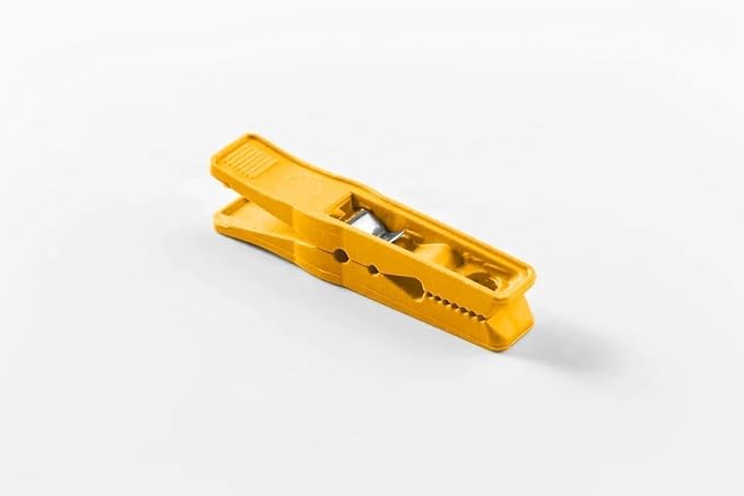 Clothes Pins â Heavy-Duty Plastic Clothes Pins â Clothespins for Hanging Clothes, Drying, Clipping â Laundry Clips for Drying Clothes with Pinch Mechanism - Yellow, 12Packs