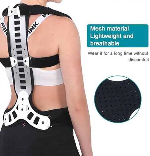 TsoLay Orthosis Cervical Thoracic Halo Brace, Metal Spinal Auxiliary Orthosis, Adjustable Rigid Metal Extension Back Straightener Brace Vest, for Kyphosis Humpback Thoracic Spinal Support Pain Relief