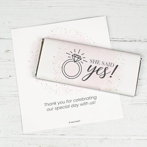 25ct Wedding Engagement Party Candy Bar Wrappers - Candy Not Included - DIY Chocolate Party Favors