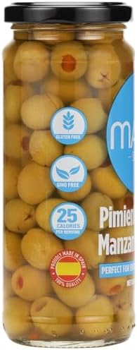 Mario Camacho Foods Manzanilla Stuffed with Pimiento, 7.0 Fluid Ounce (Pack of 6)